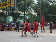 Sports Hostel, Bangalore in action against Bharath Sports Union. Copyright: Gopalakrishnan R